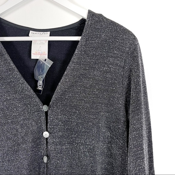 NWT Vintage Vanity Fair Silver Sparkly Tunic Top 1X - Picture 4 of 9